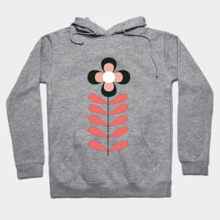 Retro Minimalistic Flower Hoodie